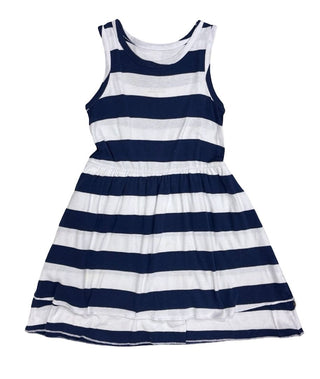 Chaser Navy Blue and White Stripe Tank Dress, 5 years