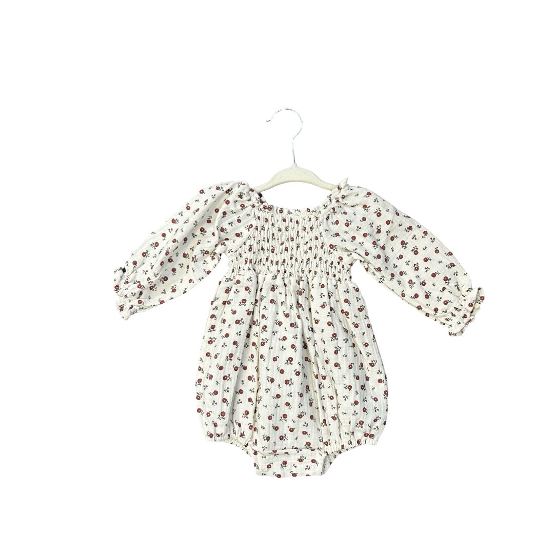 Quincy Mae Sample Floral romper, 3-6 Months