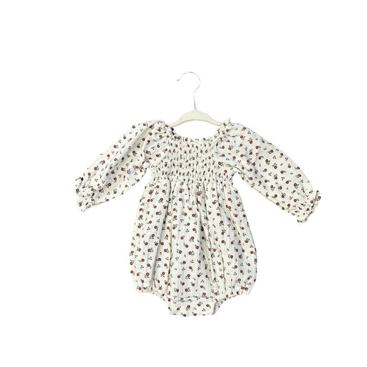 Quincy Mae Sample Floral romper, 3-6 Months