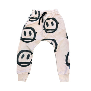 Nununu Pink Sweatpants with Face, 4-5 years