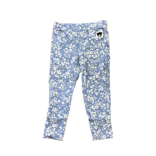 Hux Blue floral leggings, 6-12 months