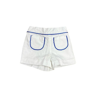 Janie and Jack White Shorts with Elastic Waist and Pocket Trim Detail, 6-12 months
