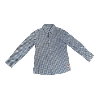 Monnalisa Blue and White Check Collared Button Down, 8 years