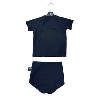 Nununu Black Bathing Suit with Circle Back, 2-3 years