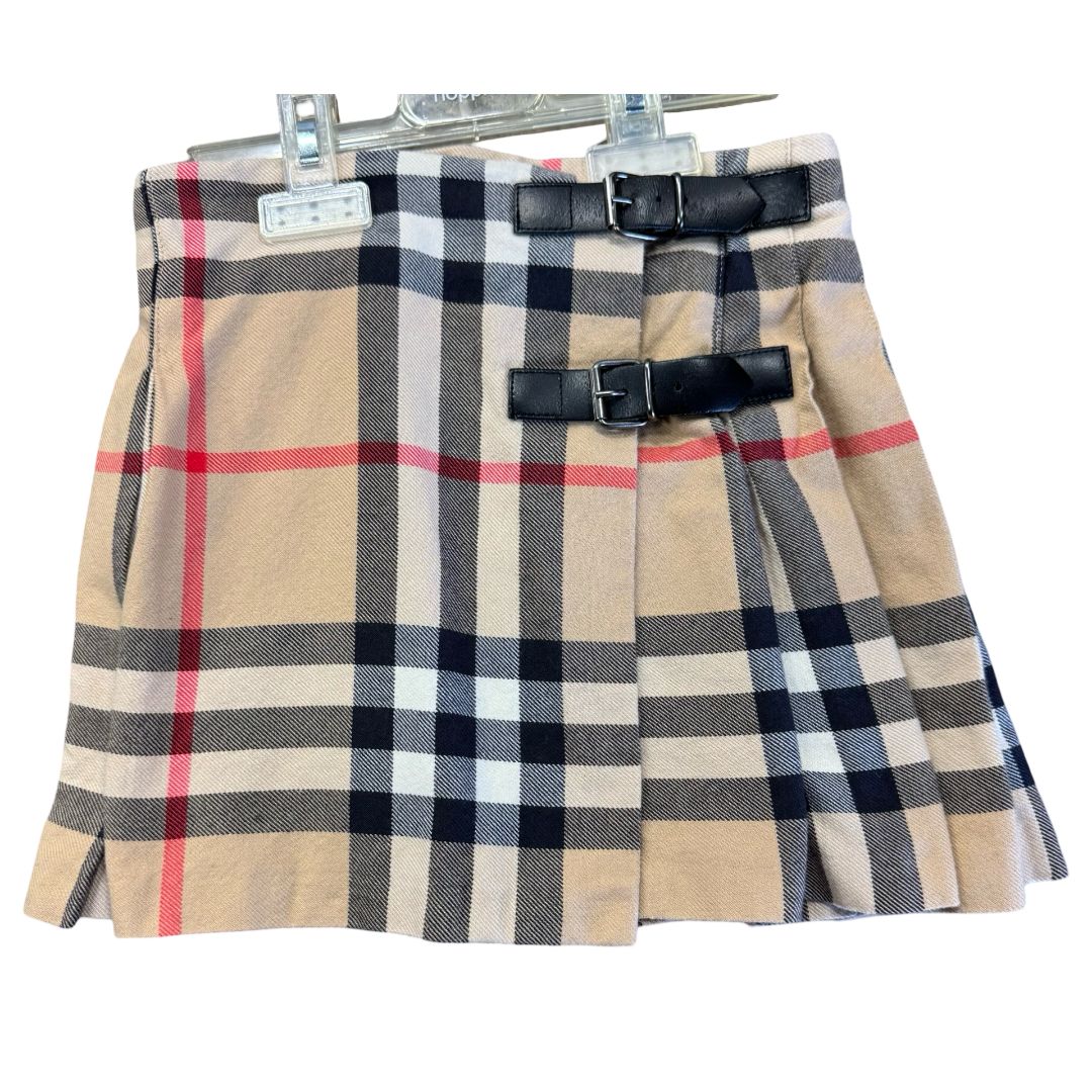 Burberry Pleated Skirt with House Check, 4 years
