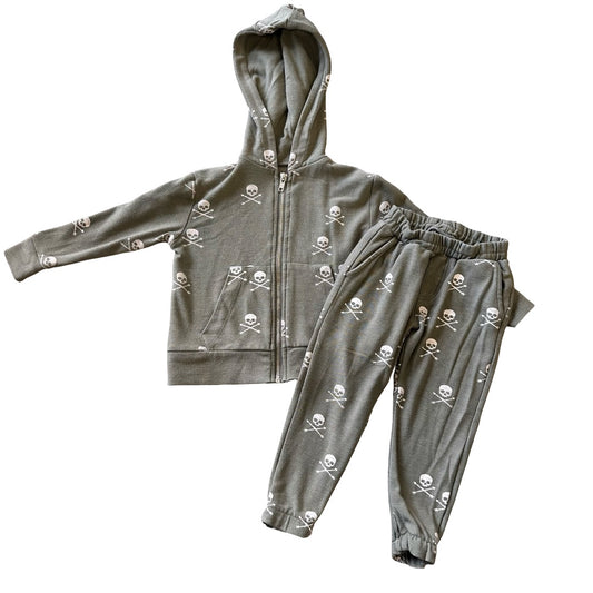Chaser Skeleton sweater and sweatpants set, 2 years