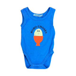 Bobo Choses Blue morning egg tank onesie, 3 months