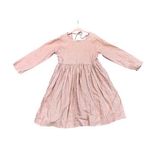 Soor Ploom Pink linen dress, 6-7 years