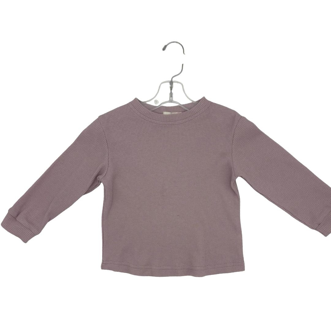 Mikki Rae Little Ones Purple Waffle Long Sleeve, 4 years
