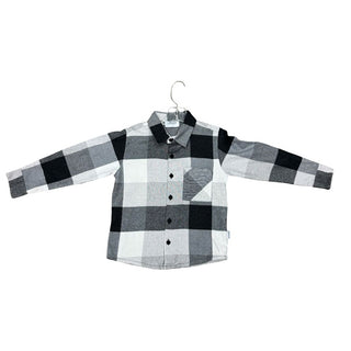 Motoreta Black, White, Grey Check collared Button Down, 4 years
