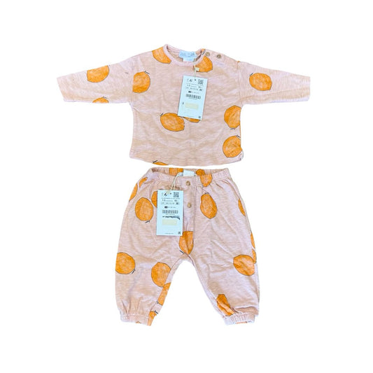 Zara Set with Oranges New with Tags, 1-3 months