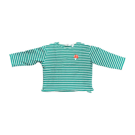 H&M Green and White Long Sleeve, 5-6 years
