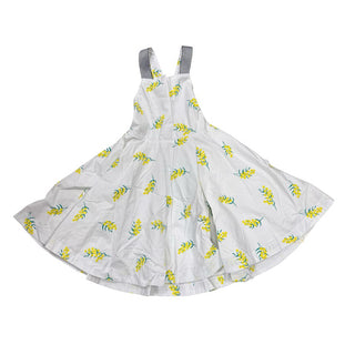 Jacadi White Dress with Yellow Flowers Cross Back, 8 years