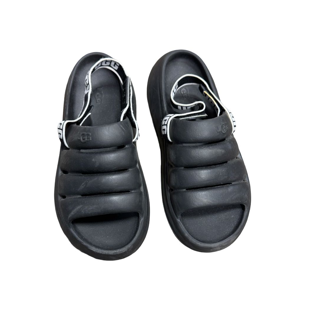Ugg Black Puffy Sandal, 5 big kid
