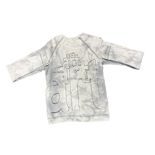 Free City White Marble Crewneck with Black Outline Graphic, small