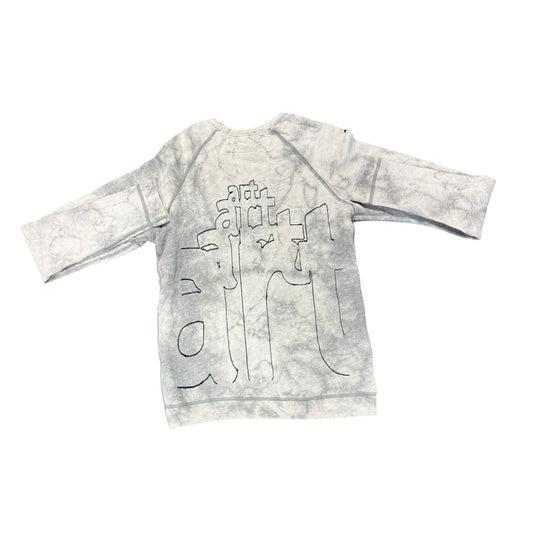 Free City White Marble Crewneck with Black Outline Graphic, small