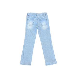 YMI Girl Straight Leg Jeans with Stretchy Waist and Hearts, 5 years