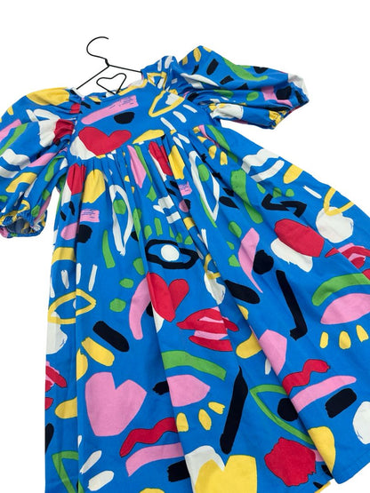 Stella McCartney long blue dress with puff sleeves, 6 years