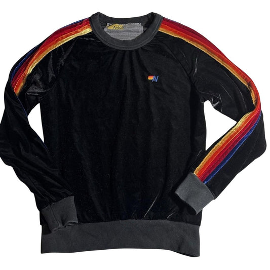 Aviator Nation velour crewneck, womens xs