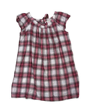 Bonpoint Pink Plaid Dress with Cap Sleeves, 4 years