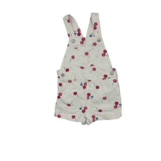Gap White with Cherry Denim Romper, 3 years