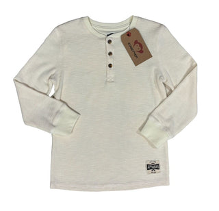 Appaman Cream Longsleeve Waffle Knit Tee, 6 years