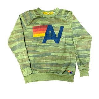Aviator Nation camo crewneck, womens small