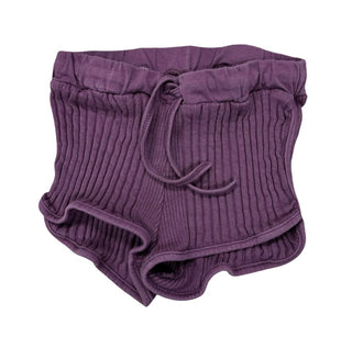 Sun Child Purple ribbed short, 2 years