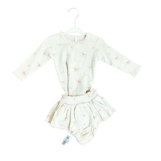 Quincy Mae Waffle long sleeve bodysuit new with tags, 3-6 months