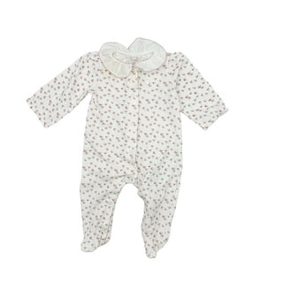 Patachou pink floral sleeper w/collar, 9 months