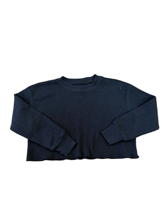 Katie J cropped waffle long sleeve, 8-10 years small