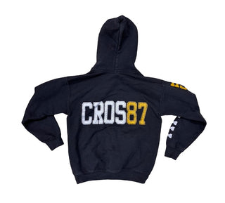 NHL Black Hooded Sweatshirt with Yellow and White Graphics, small