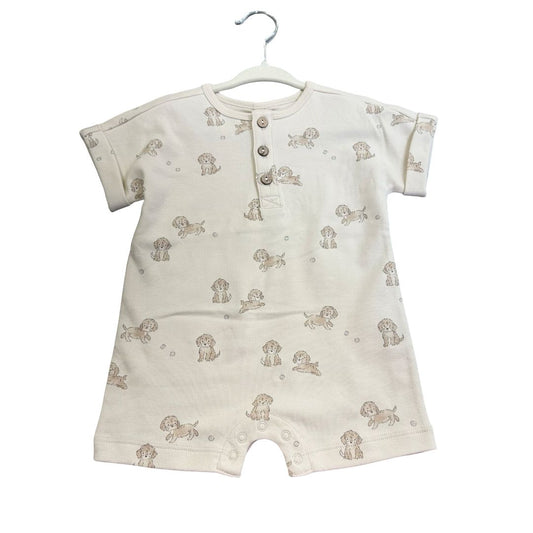 Quincy Mae short sleeve one-piece puppies, 3-6 months