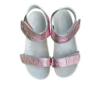 Bonpoint Metallic Pink Sandals, eu 33