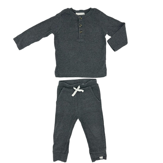 Petit Lem ribbed long sleeve and pant set, 12 months