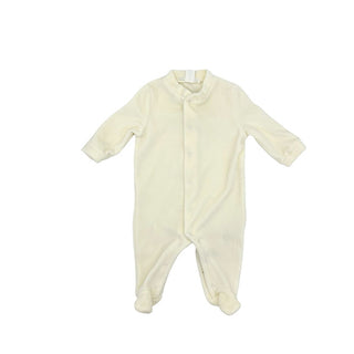 Marie Chantal cream velour sleeper, 3 months