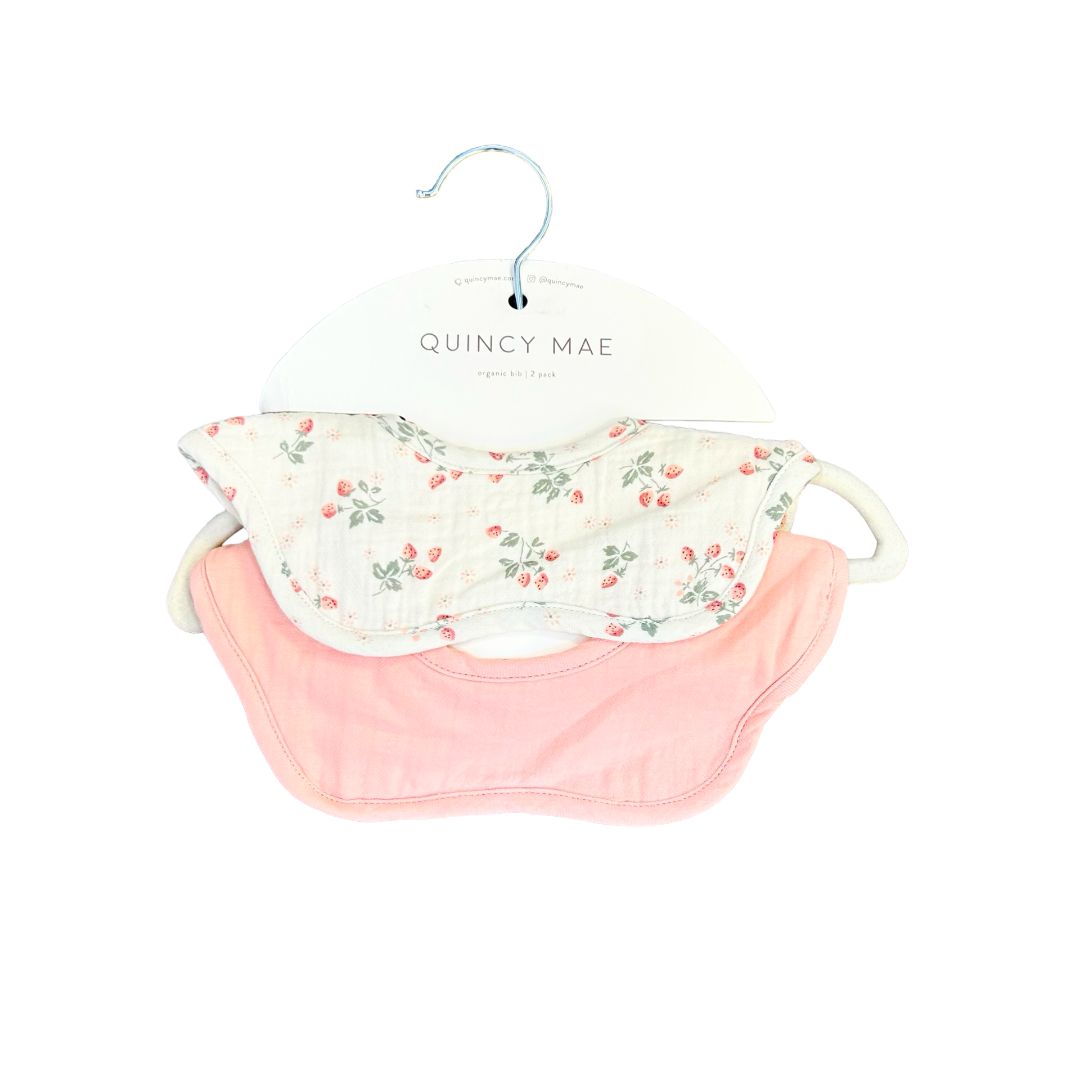 Quincy Mae Flower bib 2 pack new with tags , 3-6 months