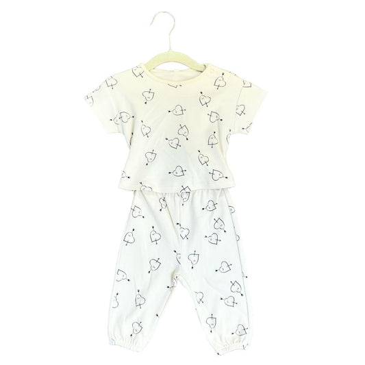 Quincy Mae Jersey tee and pants set new with tags, 3-6 months