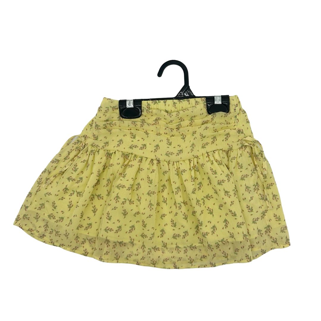 Zara yellow floral skirt, 7 years