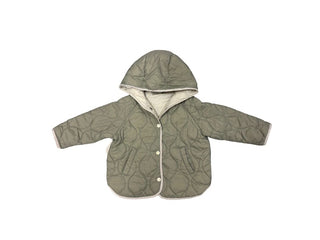 Zara Quilted Green Transitional Coat, 18-24 months