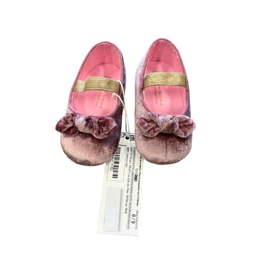 Zara Pink Velvet Mary Janes, 3 little kid