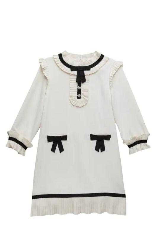 Self Portrait Crepe bow mini dress, 7-8 years