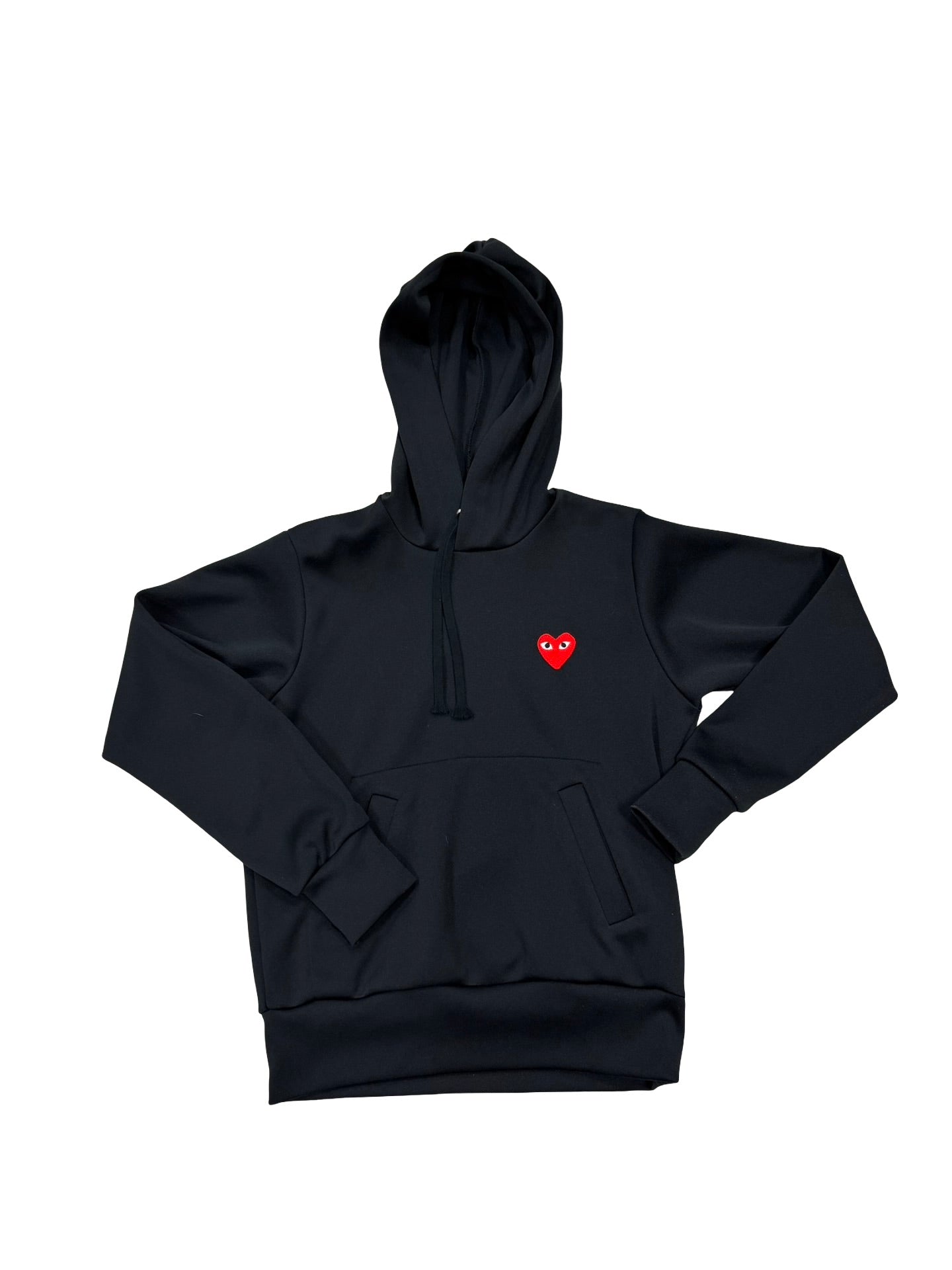 Comme des Garçons black hoodie, youth medium