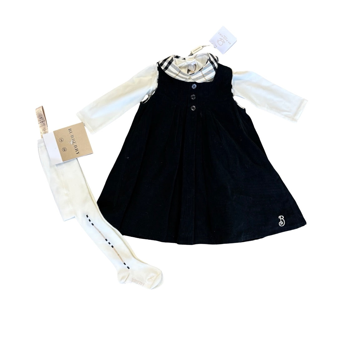 Burberry Dress with shirt and nylons new with tags, 9 months