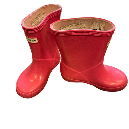 Hunter Hot Pink with Sparkles, 7 little kid