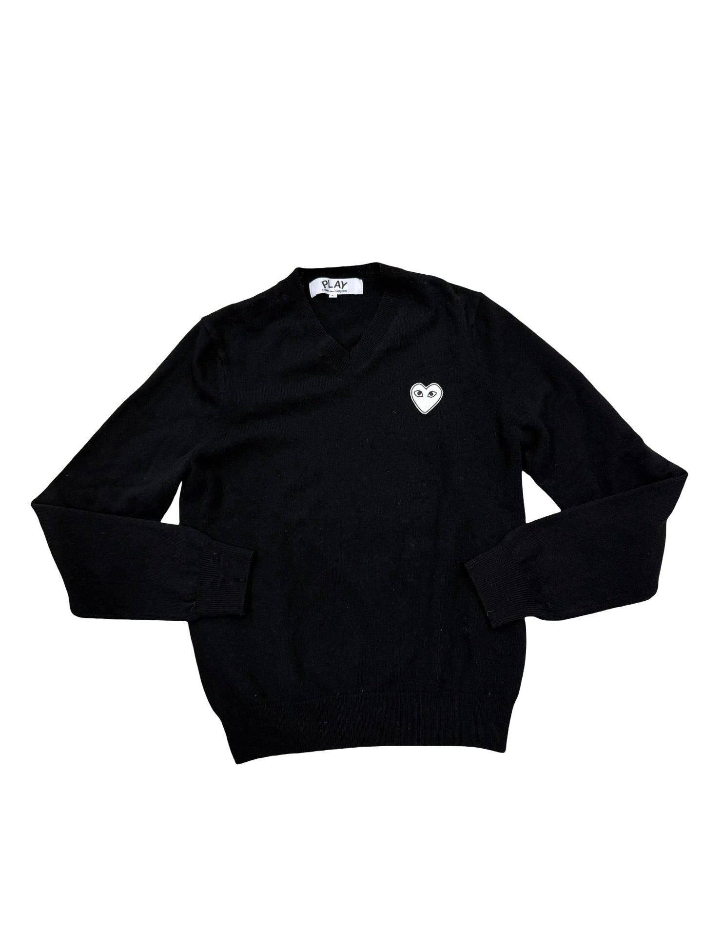 Comme des Garçons wool v neck sweater, youth large