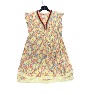Poupette St. Barth Yellow Boho StyleFloral Dress, large