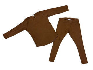 Lil Legs Brown Rib-Knit Set, 3 years