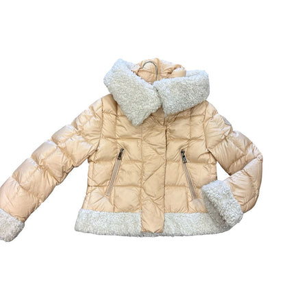 Moncler Girl's Damila Quilted Jacket w/faux fur trim, 8 years
