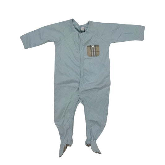 Burberry new w/tags baby blye sleeper, 3 months